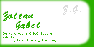 zoltan gabel business card